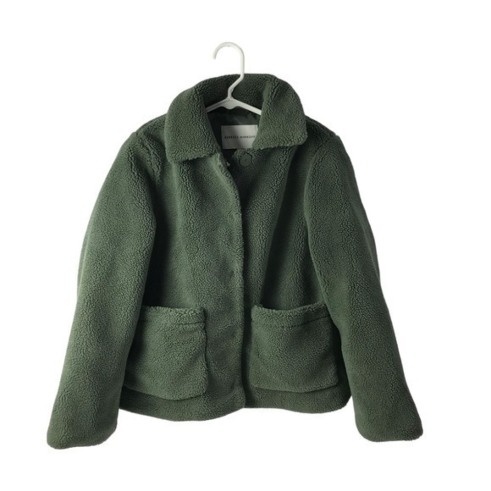 Rebecca Minkoff Harley Teddy Sherpa Jacket Fluffy Fuzzy Winter Trendy Small